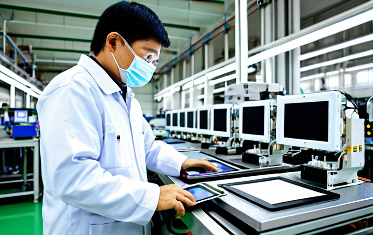 리쇼어링에 필요한 기술 인프라 - Automated Factory**
"A modern Thai factory floor with advanced automation. Robots assemble electron...