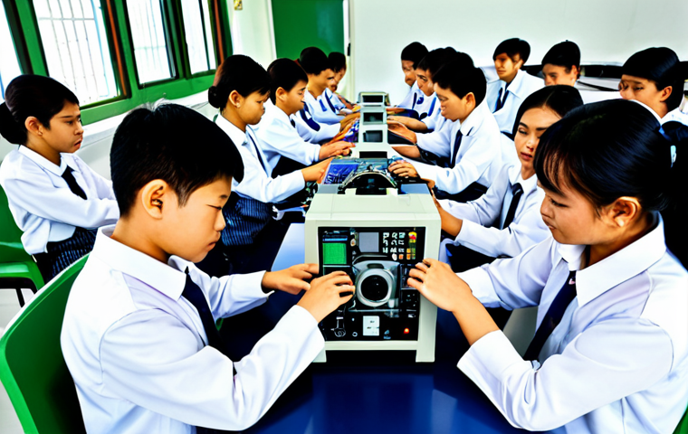 리쇼어링과 인공지능의 통합 - **

"Thai business executives in professional attire, meeting in a conference room with charts displ...