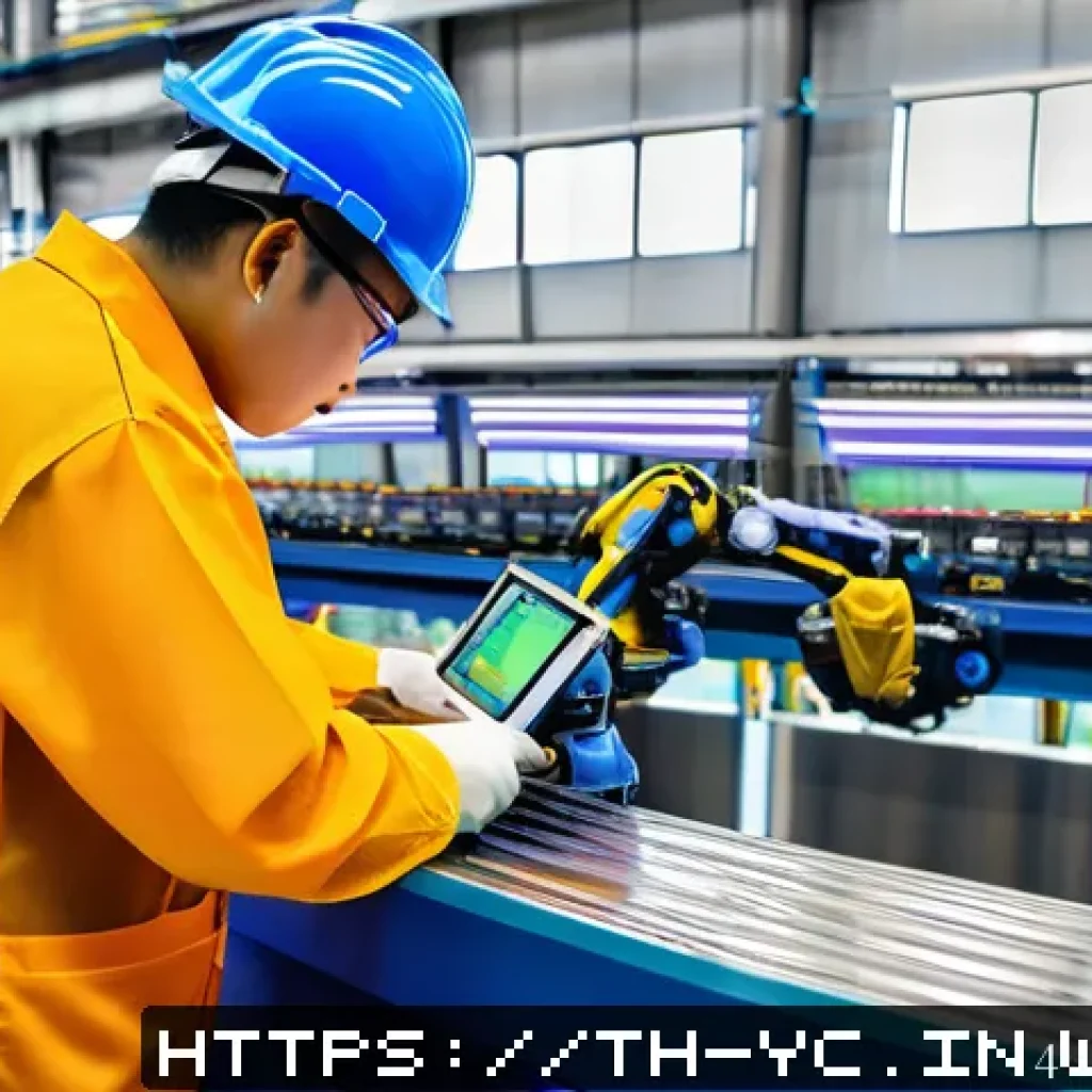 리쇼어링의 글로벌 경제에 대한 영향 - A modern Thai manufacturing facility with advanced robotics and AI-driven automation, showing worker...