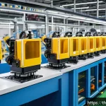 Home 18 리쇼어링의 글로벌 협력 모델 - A modern Thai electronics factory interior in Bangkok showcasing advanced digital technology integra...